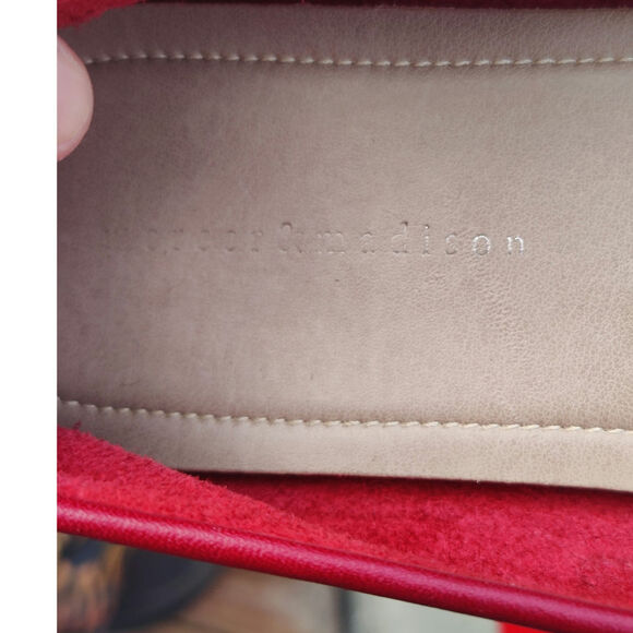 Red Leather Slip On loafers sz 9 - Picture 8 of 8